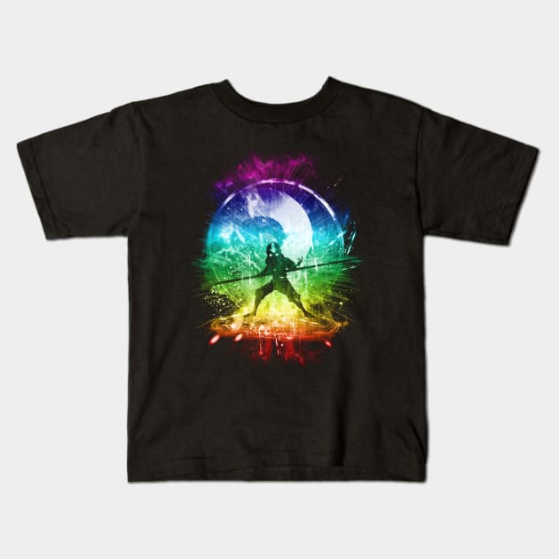 air storm - rainbow version Kids T-Shirt by kharmazero